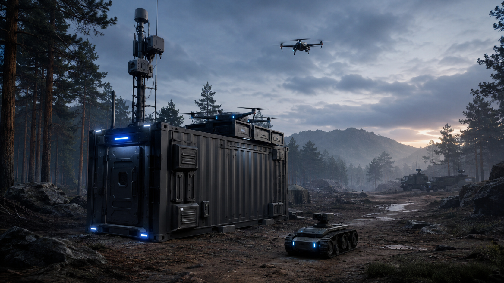 SpaceTime autonomous response station — DOD deployment render