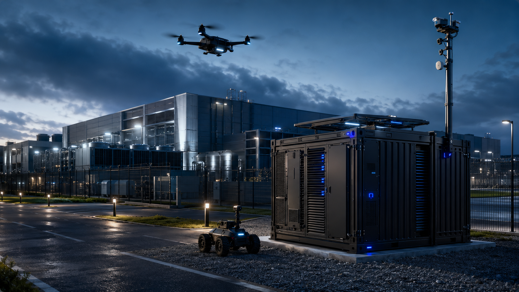 SpaceTime autonomous response station — Datacenter deployment render