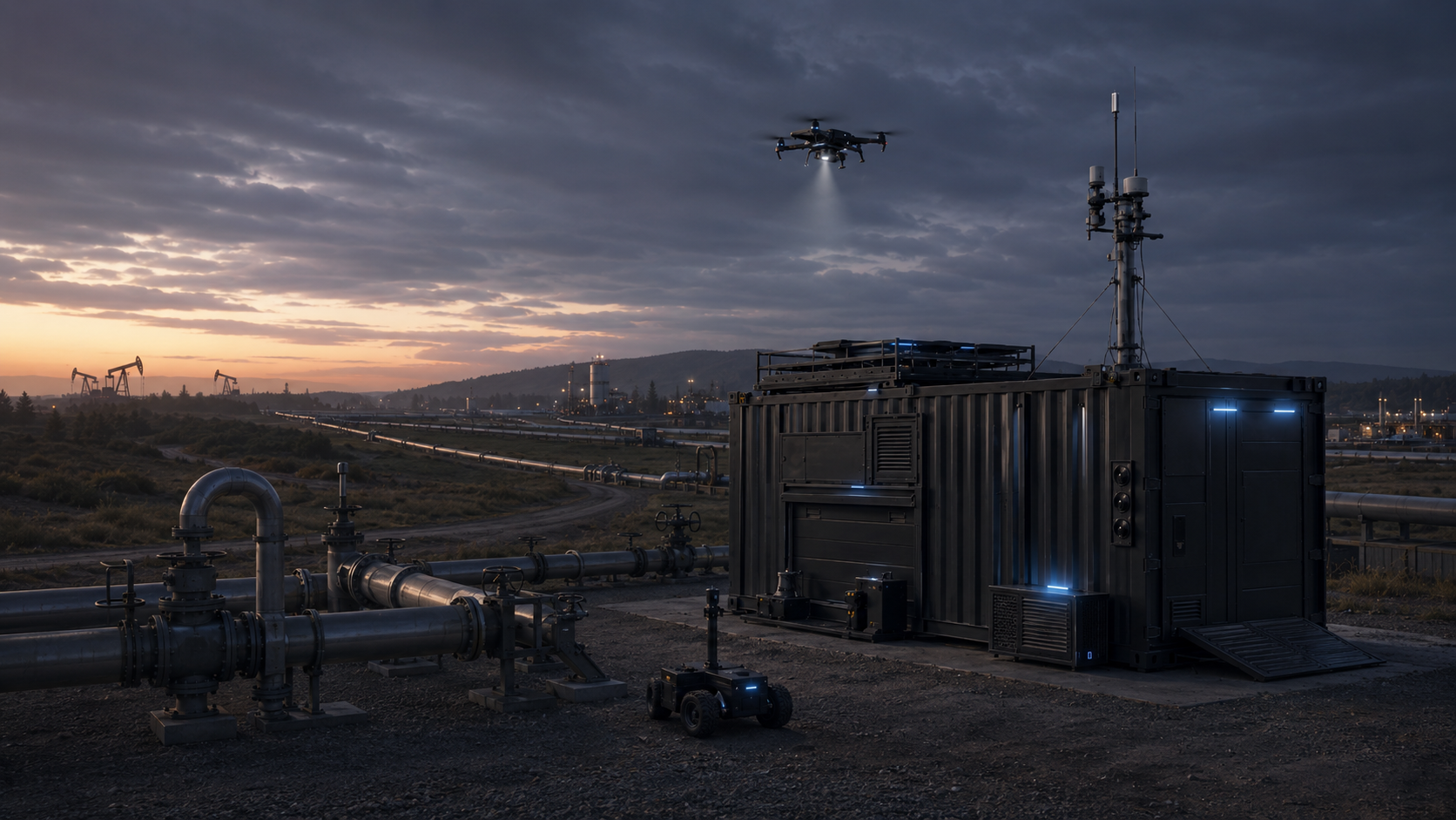SpaceTime autonomous response station — Oilandgas deployment render